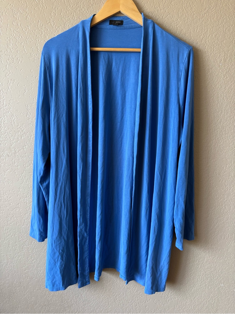 J Jill Wearever Collection XL Blue Open Cardigan Long Sleeve Capsule Minamalist